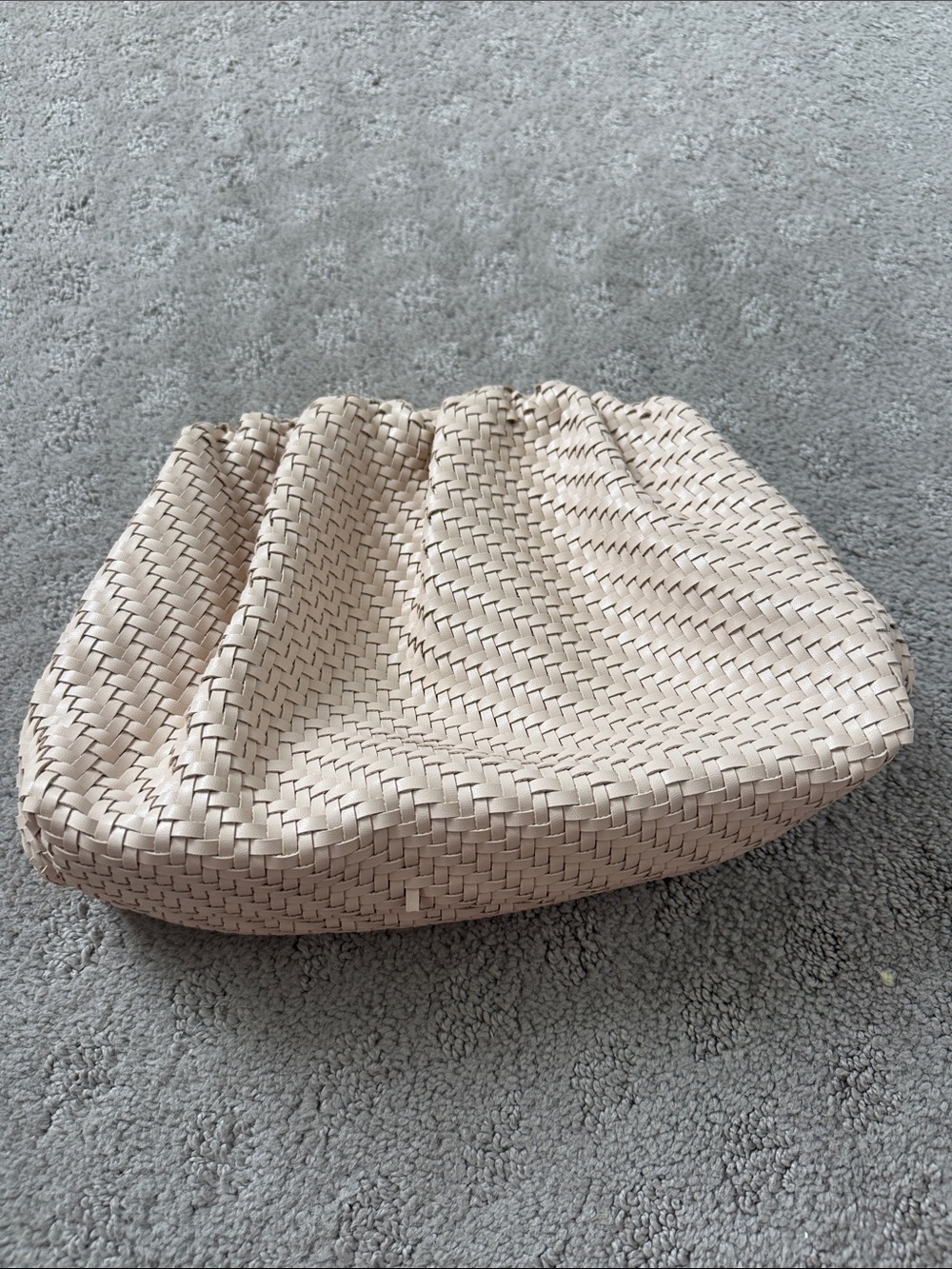 Anthropologie Woven Cream Clutch